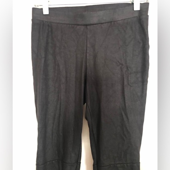 Trouvé Pants Womens Extra Small Black Stretch Faux Leather Skinny Leggings - Picture 4 of 5